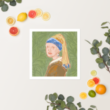 Load image into Gallery viewer, Pearl • Art Poster • Inspired by The Girl with the Pearl Earring • Sami Alana Illustration Poster