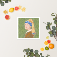 Load image into Gallery viewer, Pearl • Art Poster • Inspired by The Girl with the Pearl Earring • Sami Alana Illustration Poster
