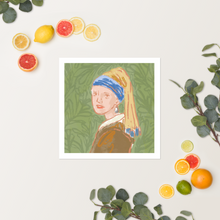 Load image into Gallery viewer, Pearl • Art Poster • Inspired by The Girl with the Pearl Earring • Sami Alana Illustration Poster
