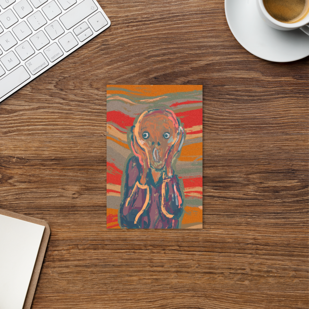 Squeak • Inspired by Edvard Munch’s The Scream • Standard Postcard