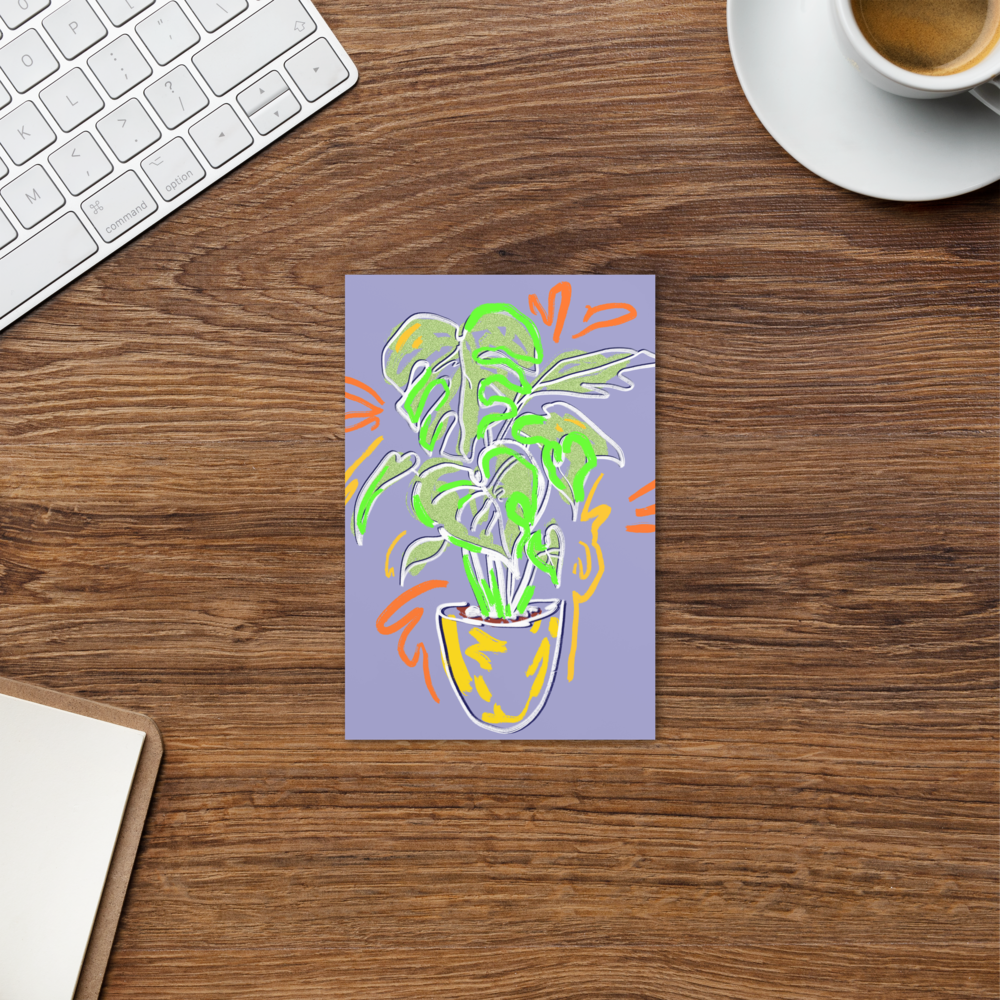 Monstera Art Illustration • Standard Postcard