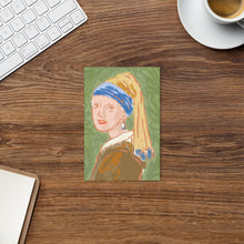 Load image into Gallery viewer, Pearl • The Girl with the Pearl Earring • Art Illustration • Standard Postcard
